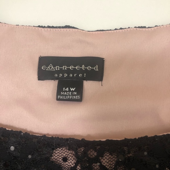 Black Dress with pink lining on top - Picture 5 of 5